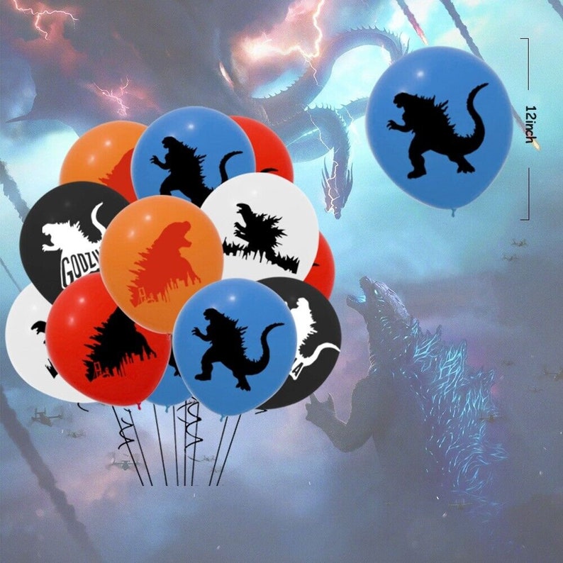 Godzilla Birthday Party Supplies Banner Balloons Party Set Decoration ...