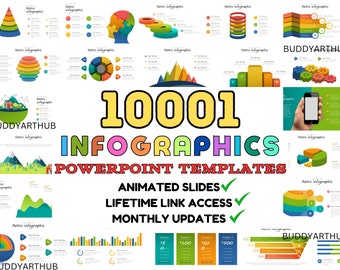 10001 Infographies modifiables Derniers modèles PowerPoint Graphique animé