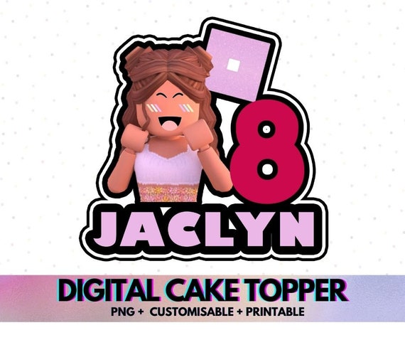 Printable Girls Roblox Cake Topper PNG Instant Digital -  Portugal