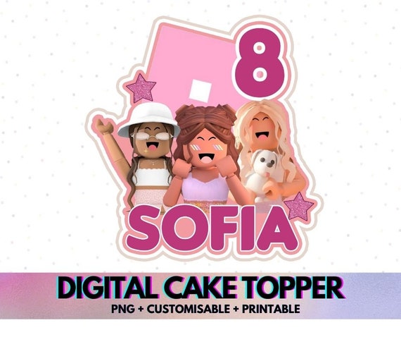 Printable Girls Roblox Cake Topper PNG - Instant Digital Download