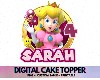 Princess Peach Cake Topper Princess Daisy Cake Topper Mario 