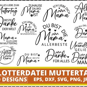 Plotterdatei Muttertag svg, Herz svg, Deutsche Sprüche svg, Plotterdatei Geburtstag Svg