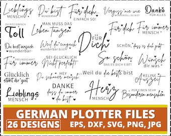 German Thank You SVG Bundle, Best Friends Cricut, Silhouette (Digital Download)