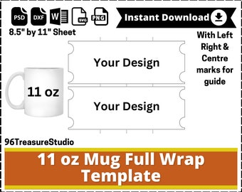 Mug Wrap Template 11 Oz Mug Wrap Template Canva Editable Mug Template Sublimation Mug Wrap Mug Template SVG Canva Mug