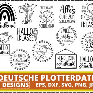 Deutsche Plotterdatei Einschulung Svg, Schulstart Svg, Schulkind Svg, Einschulung Geschenk Schulanfang