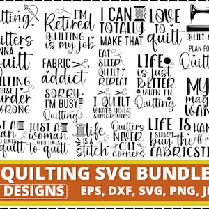 Quilting svg bundle cricut cut files quilting png bundle sublimation, Sewing PNG, Quilt Svg Silhouette files Quilting Designs