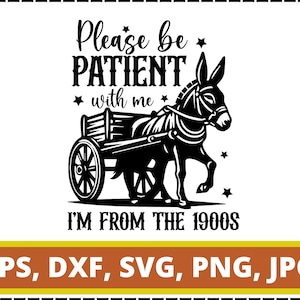 Please Be Patient with Me I&#39;m from the 1900s Svg Png, I&#39;m from the 1900s Png, Svg Cut Files Cricut,Funny Meme Gift, Adult Humor Png