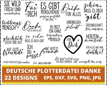 Best Friends SVG Bundle, Danke German Quotes (Digital Download)