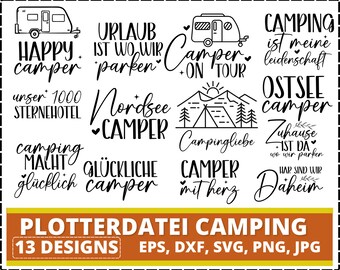 SVG Bundle: Camper Van Designs (Digitaler Download)