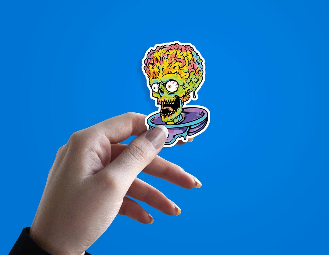 Mars Attacks Vinyl Diecut Sticker Etsy