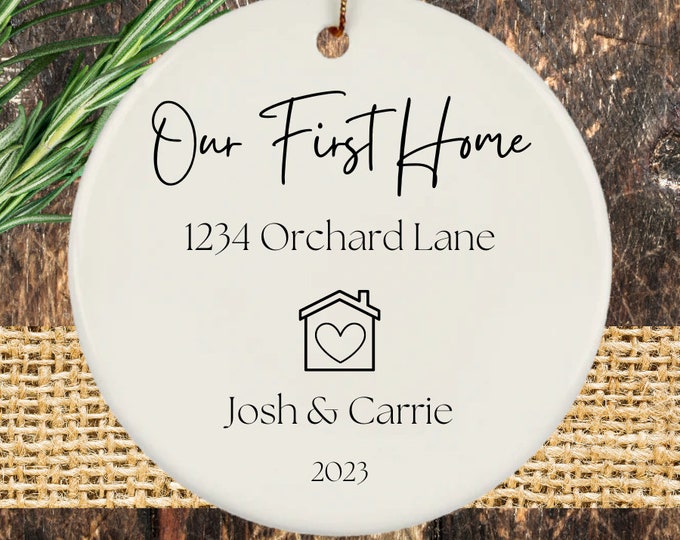 First Time Homeowner Gift, New Homeowner Gift, First House Ornament, New Homeowner Ornament, New House Ornament, Personalized First House