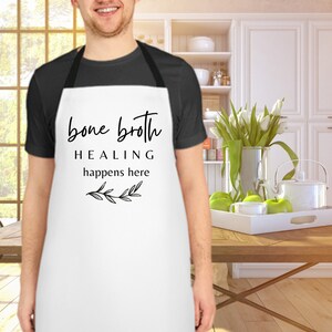 Grembiule per chef di brodo di ossa, guerrieri del benessere, regalo di guerrieri autoimmuni, regalo di allenatori della salute