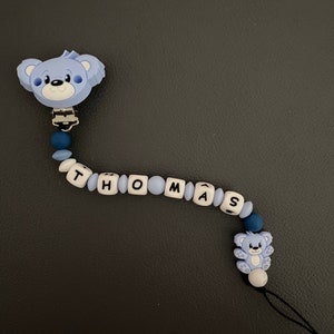 Personalized pacifier clip