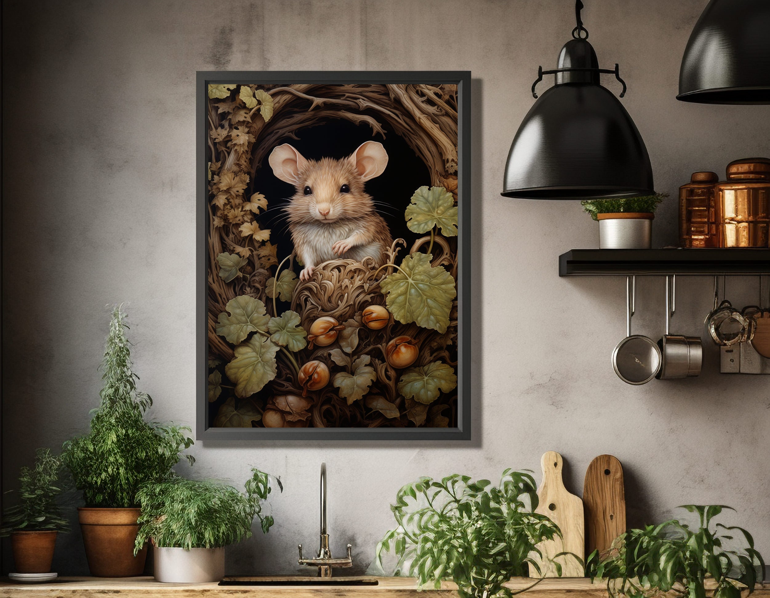 Putuo Decor Gotische Wandbilder Set - 9 Teile Dunkle Cottagecore Deko