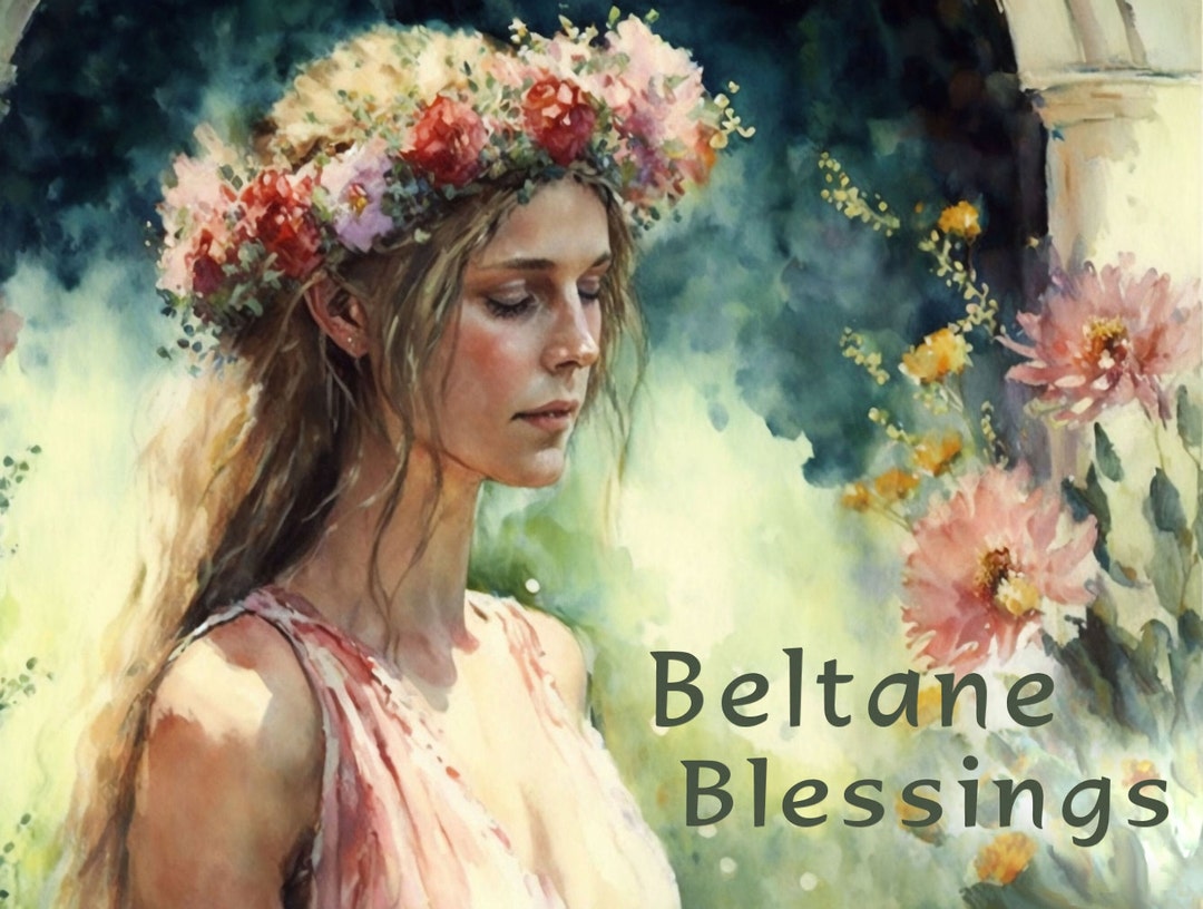 Beltane Blessings Printable Altar Art Wall Art Wicca Décor Wiccan Gifts Pagan Gifts Witchcraft