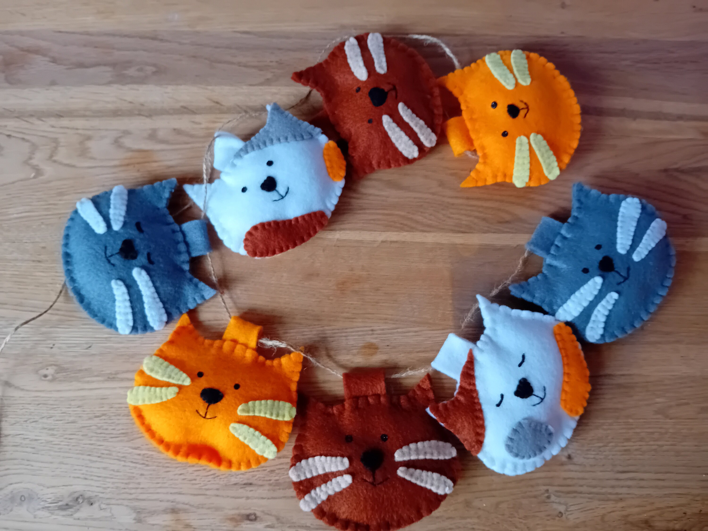 Cat Bunting, Cat Garland, Kitty Bunting, Kitty Garland, Cute Cat