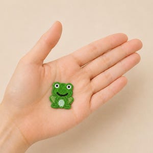 Frog Patch | Kawaii Iron On Applique for Jackets, Backpacks