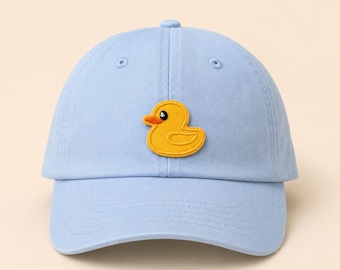 Parche bordado de un lindo patito amarillo / Parche de pato termoadhesivo / Parche de animal kawaii / Aplique para chaqueta o mochila