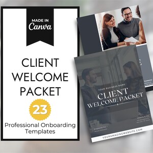 Business Client Welcome Packet Canva Template | Freelancer Onboarding Kit | Creative Entrepreneur Canva Template | Instant Access