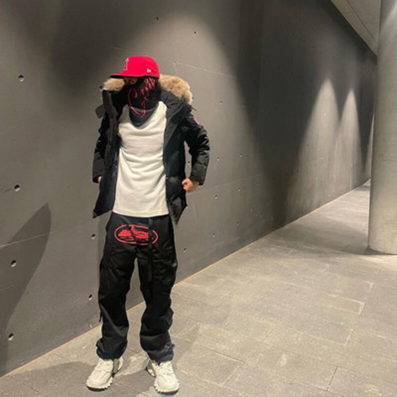 Cortiez Y2k Cargo Pants Drip Baggy Black Guerillaz Cargos Etsy