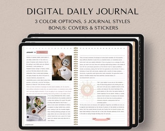 Digitales tägliches Journal, Digitales Journal, Goodnotes-Journal, Digitales Tagebuch, iPad Journal, Hyperlinked Journal, Notability Dotted Journal