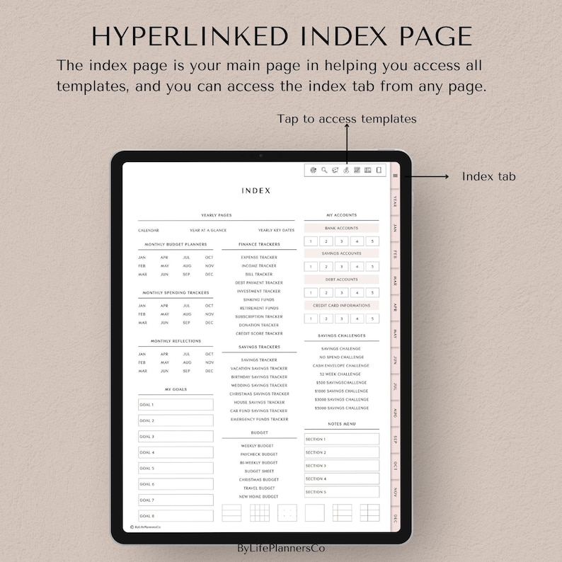 Digital Budget Planner for iPad, Goodnotes Finance Tracker Templates (Digital Download) image 4