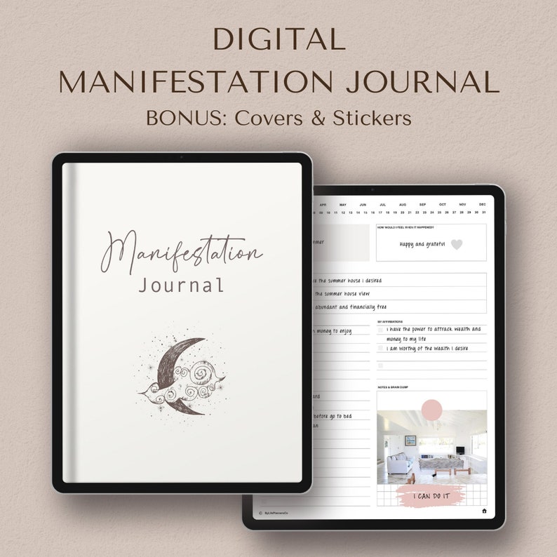 Manifestation Journal, Digital Manifesting Journal, Law of Attraction Planner, Digital Journal for Manifestation, Goodnotes Journal zdjęcie 1