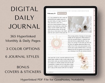 Diario digital, aplicación para tomar notas en iPad y tabletas Android (descarga digital en PDF)