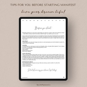 Manifestation Journal, Digital Manifesting Journal, Law of Attraction Planner, Digital Journal for Manifestation, Goodnotes Journal zdjęcie 4