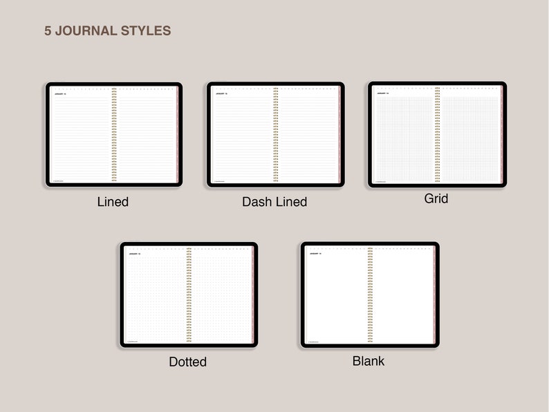 Digital Daily Journal Digital Journal Goodnotes Journal Etsy