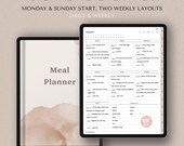 Digital Weekly Meal Planner: iPad Goodnotes Template (Digital Download PDF)