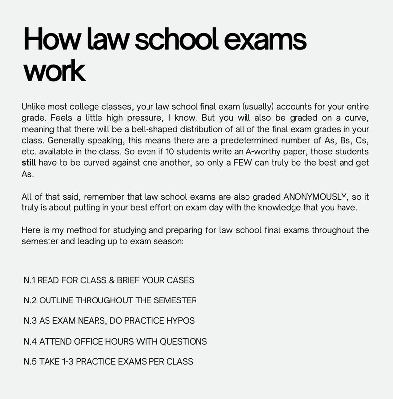 Eguide What to Expect and How to Prepare for Law School Etsy