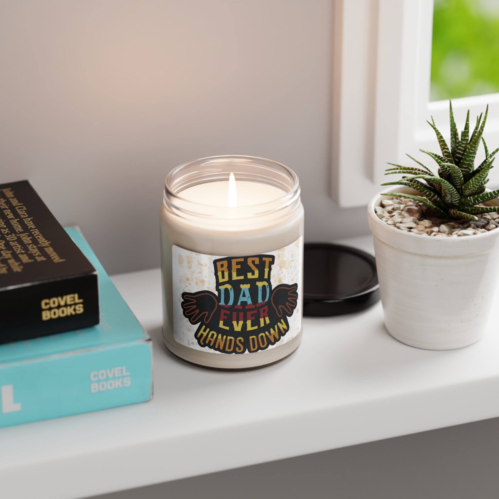 Best Dad Ever Hands Down Scented Candle, Father's Day Scented Candle