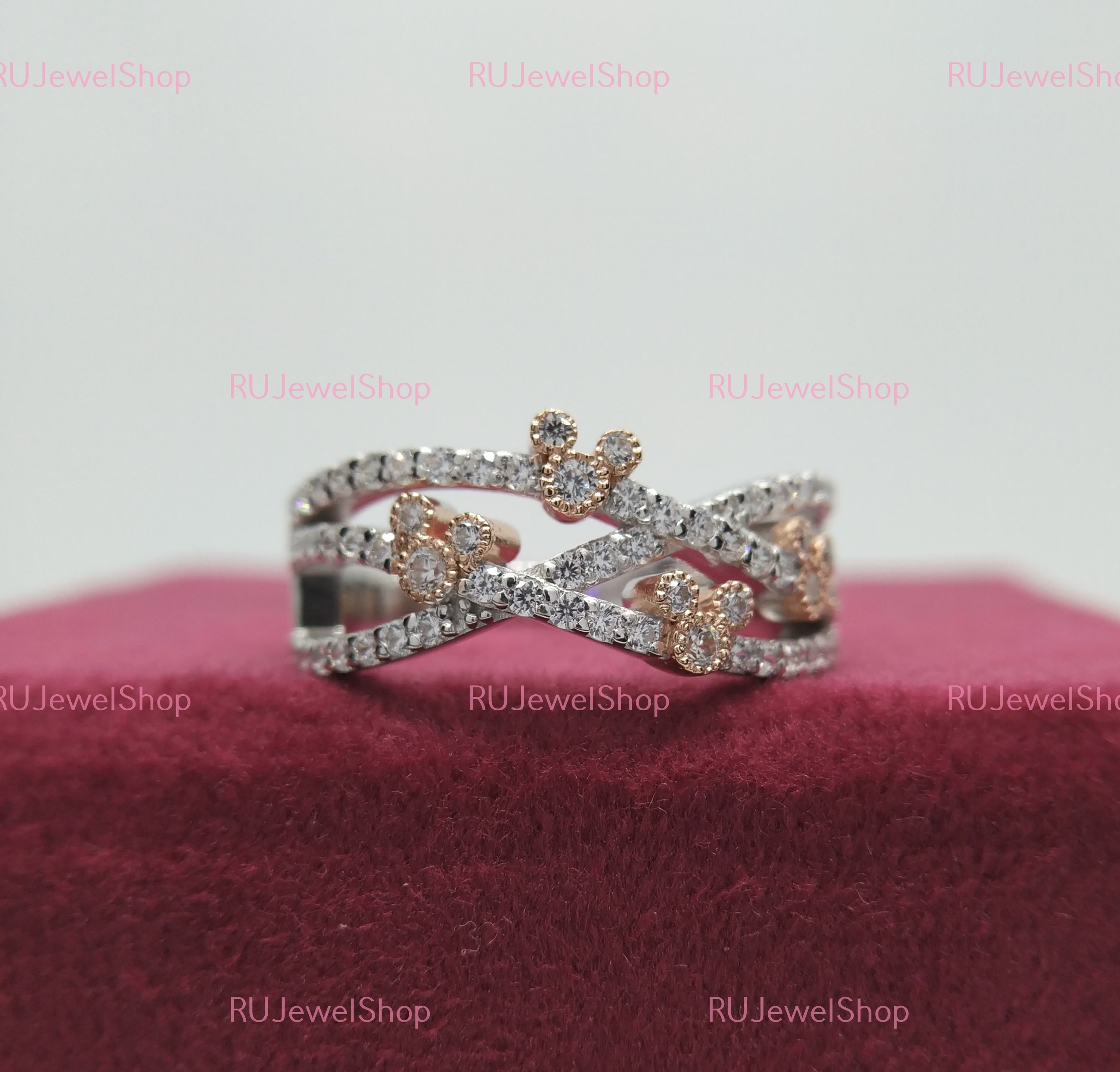 Earrings Cubic Zirconia Disney Rose Gold Jewelry Disney Parks