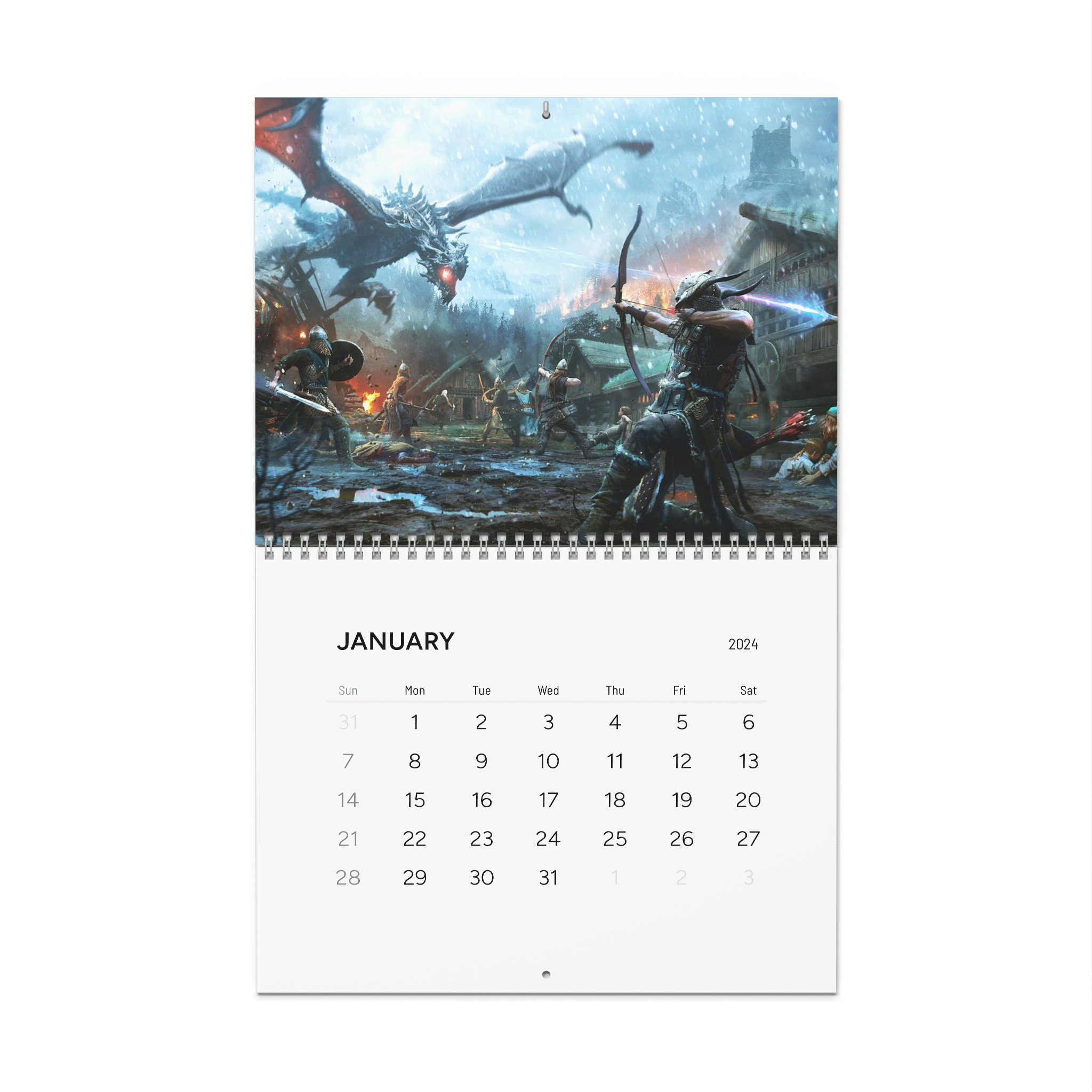 Skyrim Wall Calendar 2025 Etsy