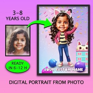 Personalized 3D Cat Girl Portrait: Custom Digital Art (Digital Download)