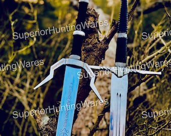 The Witcher Wild Hunt Swords, Geralt Of Rivia Cosplay Swords, White Wolf Monster Slayer Swords, Replica Swords Kids Gifts, Christmas Gift