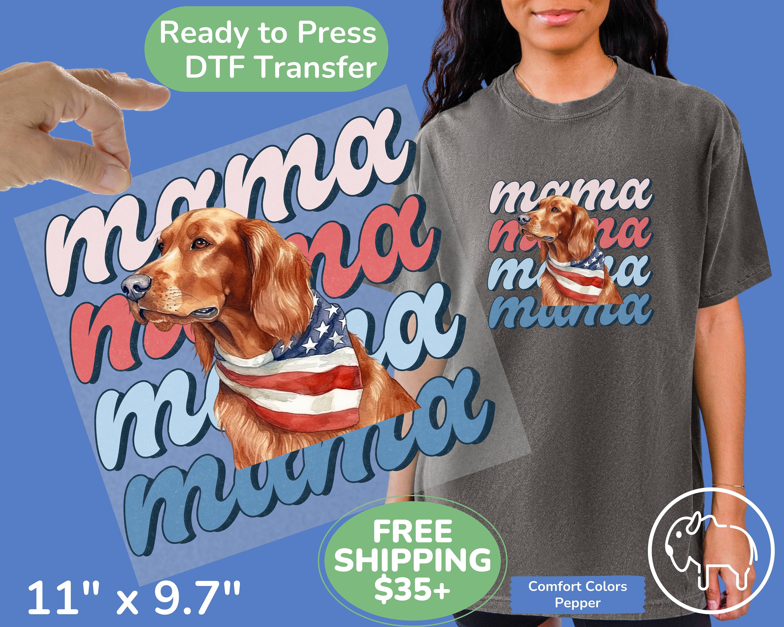 Golden Retriever Dog Mama Direct to Film Transfer, Dog Mom Ready to ...