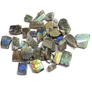 Top Quality Natural Raw LABRADORITE Rough, Multi Flashy Crystal Labradorite, Healing Crystals, Untreated Specimen Slices Rough, Raw Gemstone image 7