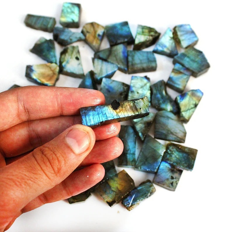 Top Quality Natural Raw LABRADORITE Rough, Multi Flashy Crystal Labradorite, Healing Crystals, Untreated Specimen Slices Rough, Raw Gemstone image 4