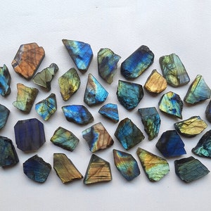 Top Quality Natural Raw LABRADORITE Rough, Multi Flashy Crystal Labradorite, Healing Crystals, Untreated Specimen Slices Rough, Raw Gemstone image 6