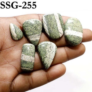 Genuine Green Swiss Opal Cabochon,Swiss Opal Gemstone in Mix Shapes and Sizes, Wholesale Swiss Opal, Cabochon, Loose Stone Use For Jewelry SSG-255 6Pcs  158CTS