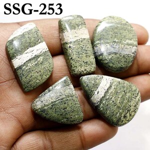 Genuine Green Swiss Opal Cabochon,Swiss Opal Gemstone in Mix Shapes and Sizes, Wholesale Swiss Opal, Cabochon, Loose Stone Use For Jewelry SSG-253 5Pcs  195CTS