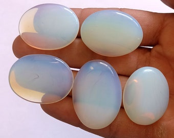 5 Pcs 369Cts. Opalite Crystals , Opalite Gemstone , Semi Precious, Opalite Cabochon Gemstones Wholesale Lot , Pendant Making Opalite Stones