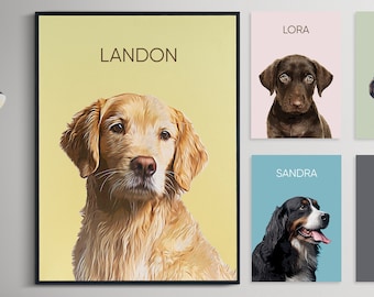 Custom Pet Portrait, Personalized Pet Portrait, Pet Portrait From Photo, Pet Portrait Using Photo, Pet Portrait Custom Painting,Pet Painting