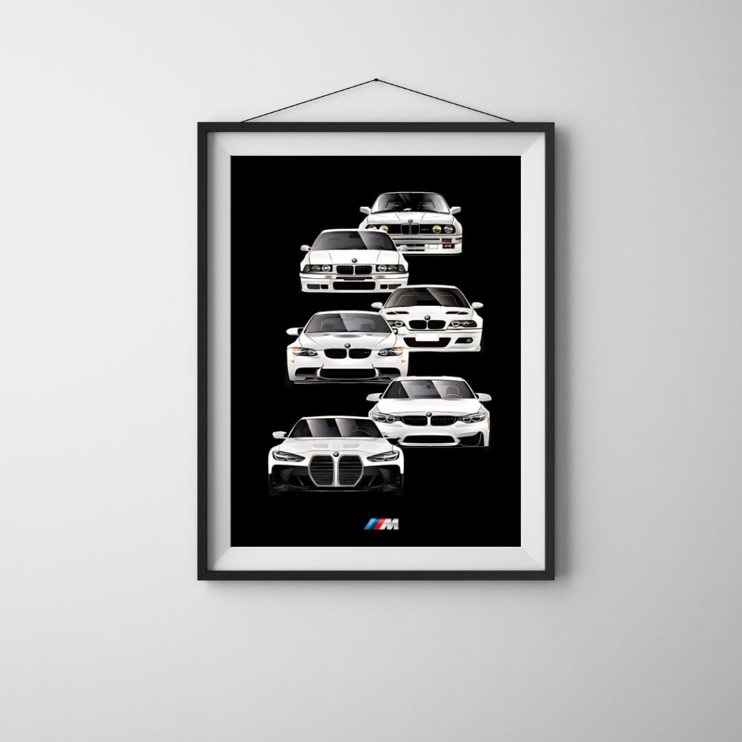 Old M3 JDM BMW Car Poster Poster Boys 11x14 Inches India