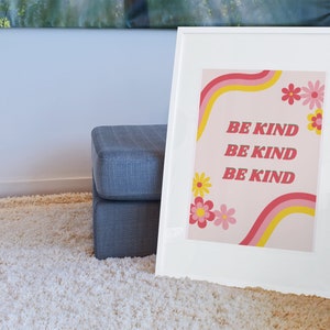 BE KIND colourful poster