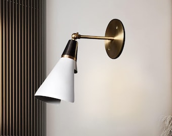 Kitchen Wall Lamp, Magari Wall Sconce, Contemporary Light, Adjustable Wall Lamp in Black, White, For Bedroom, Living Room, Office, Entry Way