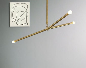 3 Light Sputnik Chandelier, Pendant Light for Kitchen Island, Contemporary Lighting, Chandelier For Bedroom, Living Room, Office, Entry Way