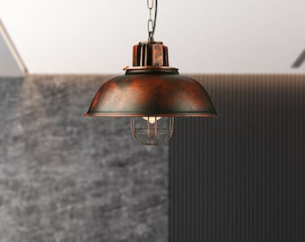 Vintage Pendant Light,  Rustic Ceiling Light, Pendant Light for Kitchen Island, Farmhouse Lamp, Chandelier for Bedroom, Living Room